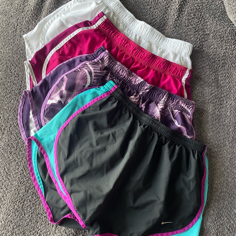 4 pairs Nike Women's Athletic Shorts  - Black, Pink, Purple, White